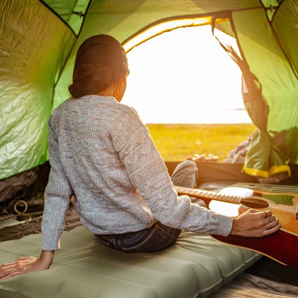 Camping Madras, 200x60x10 cm, Grøn