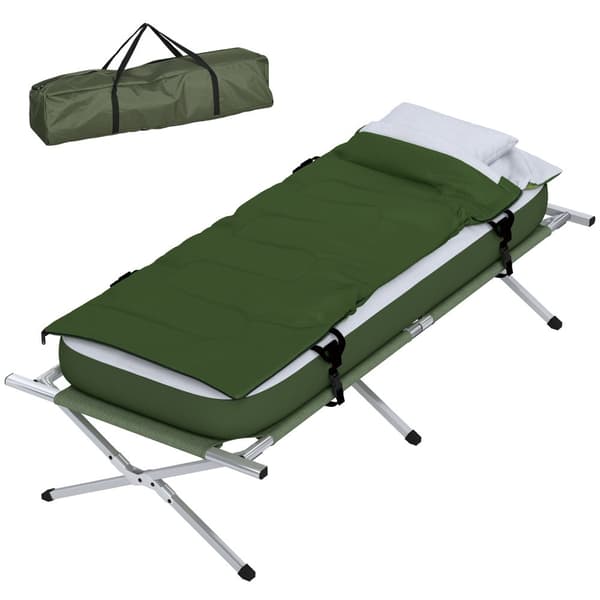 Campingbädd, 193x86x43 cm, Grön