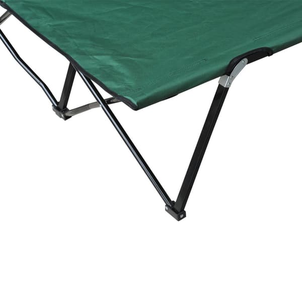 Campingbädd, 193x125x40 cm, Grön Svart