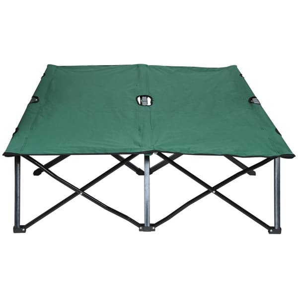 Campingbädd, 193x125x40 cm, Grön Svart