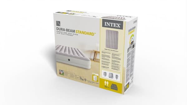 INTEX Dura-Beam Standard Prestige 2-p Luftmadras med USB-pumpe