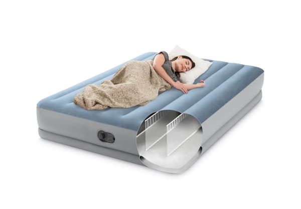 INTEX Dura-Beam Plus Comfort 2-p Luftmadras med USB-pumpe
