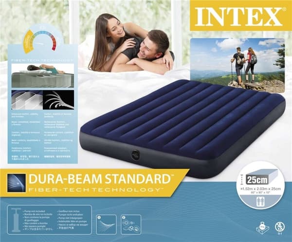 INTEX Dura-Beam Standard Luftmadrass 152x203x25cm