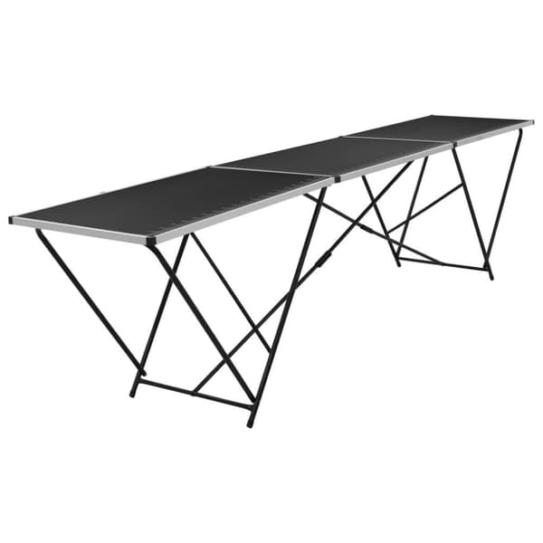 vidaXL Hopfällbart tapetbord MDF och aluminium 300x60x78 cm