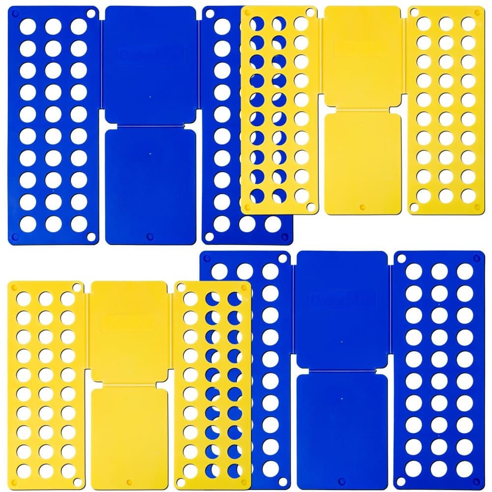4x Tøjfolder 2x 36 x 42 cm & 2x 59 x 70 cm - blå