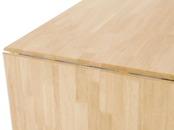 Ruokapöytä valkoinen 120/160 x 75 x 74 cm kumipuu jatkettava 4-6 hengelle suorakulmio