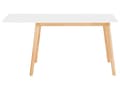 Miniatyrbillede 7 af 11: Spisebord Hvid Lyst Træ 120/155 x 80 cm Bord med Udtræk Skandinavisk Design