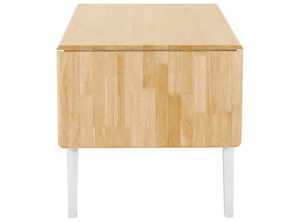 Spisebord hvitt 160/120 x 75 cm uttrekkbart skandinavisk stil