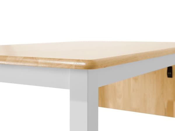 Spisebord hvitt 160/120 x 75 cm uttrekkbart skandinavisk stil