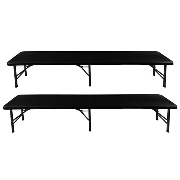 Hopfällbart Campingbord med Bänkar-Stol/Bord till Camping-180 cm