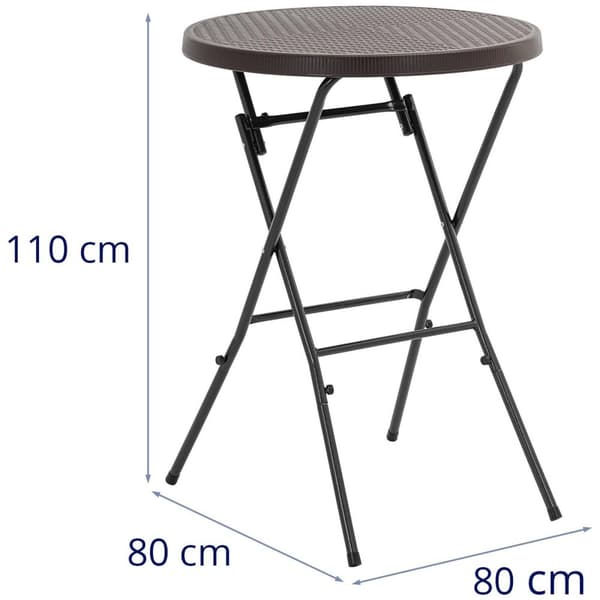 Uniprodo - Hopfällbart bord - 0 x 0 x 0 cm -75 kg - Inomhus / utomhus - Svart