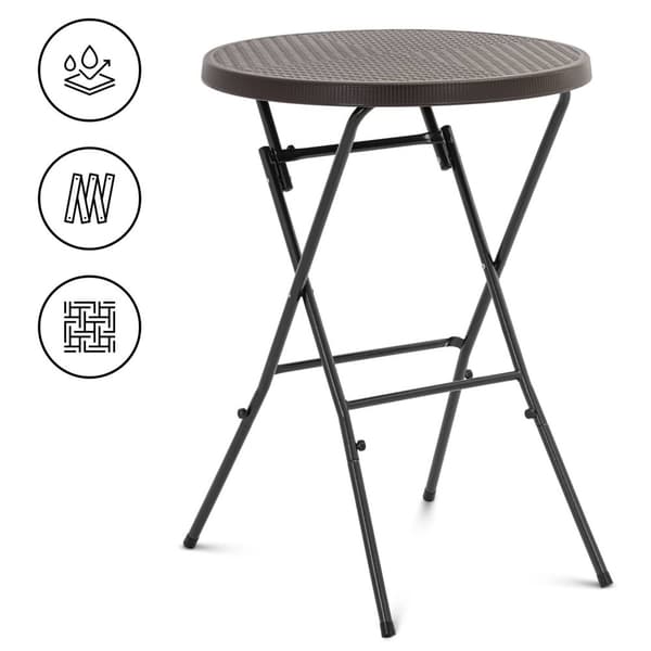 Uniprodo - Hopfällbart bord - 0 x 0 x 0 cm -75 kg - Inomhus / utomhus - Svart