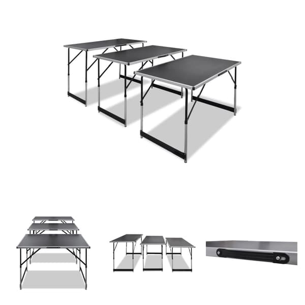 The Living Store tapetseringsbord foldbart med justerbar bordhøjde 3 stk. -  Foldeborde
