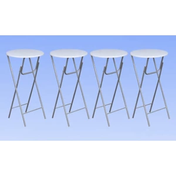 Fällbord - Living Barbord 4 st med MDF bordsskiva vit