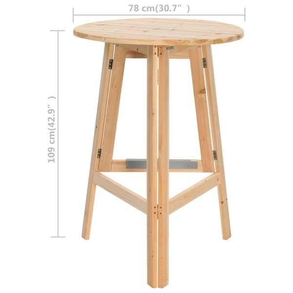 Foldeborde - Living sammenfoldeligt barbord 78 cm grantræ