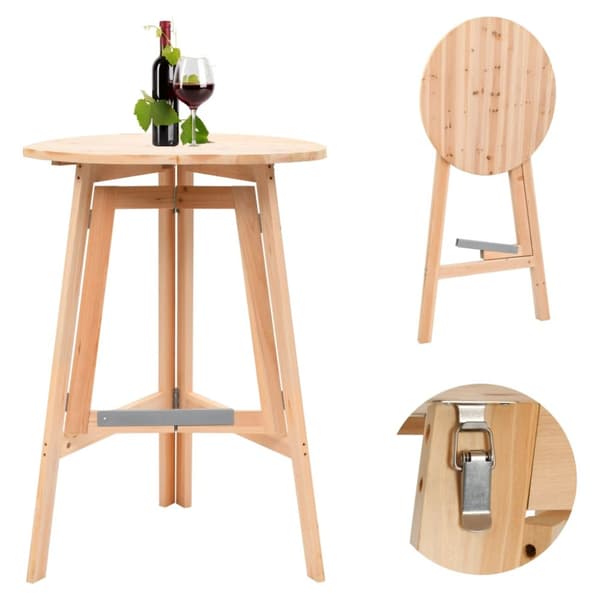 Foldeborde - Living sammenfoldeligt barbord 78 cm grantræ
