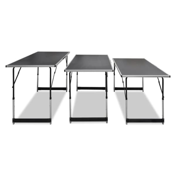 Foldeborde - Living tapetseringsbord foldbart med justerbar bordhøjde 3 stk.