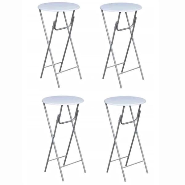 Barbord 4 st med MDF bordsskiva vit - Barbord - Bar Bord - Home & Living