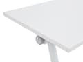 Pikkukuva 7 / 9: Työpöytä valkoinen MDF-levy teräs 120 x 60 x 75 cm kokoontaitettava siirrettävä pyörillä taittopöytä moderni tyyli