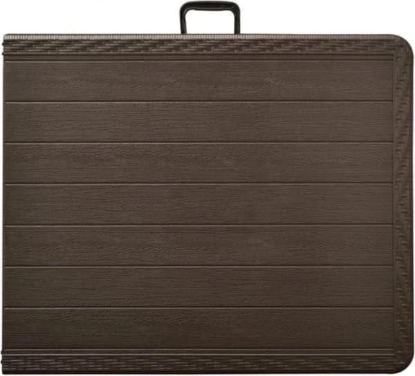 Hopfallbart picknickbord - 180x75x72cm, vattentät, stålstomme, brun