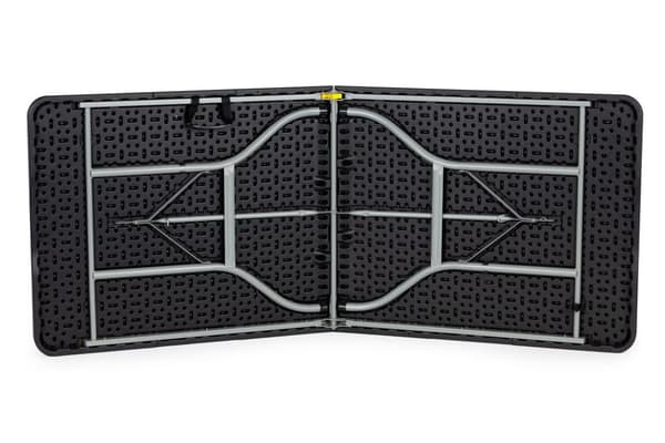 Viking Choice Hopfällbart utomhusbord för trädgårdsfester & BBQ, svart, 153x70cm