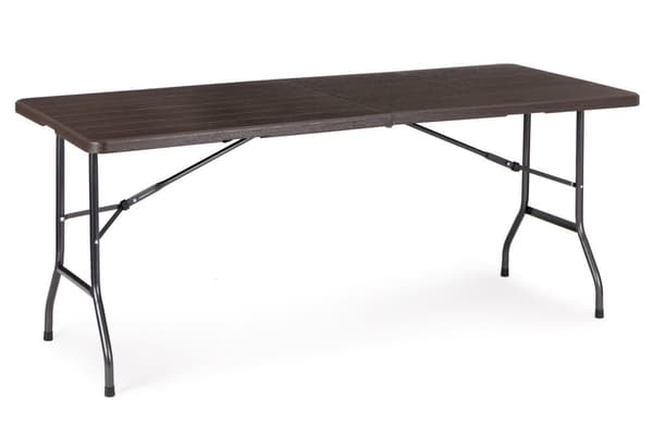 Taitettava työpöytä puukuosioitu HDPE-päällyste, 179x74cm, 100kg kantavuus - Kotiin ja toimistoon
