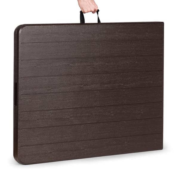 Taitettava työpöytä puukuosioitu HDPE-päällyste, 179x74cm, 100kg kantavuus - Kotiin ja toimistoon