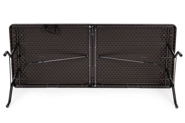 Taitettava työpöytä puukuosioitu HDPE-päällyste, 179x74cm, 100kg kantavuus - Kotiin ja toimistoon