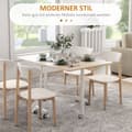 Miniatyrbillede 4 af 9: Spisebord, 120x80x73 cm, Eg og Hvid