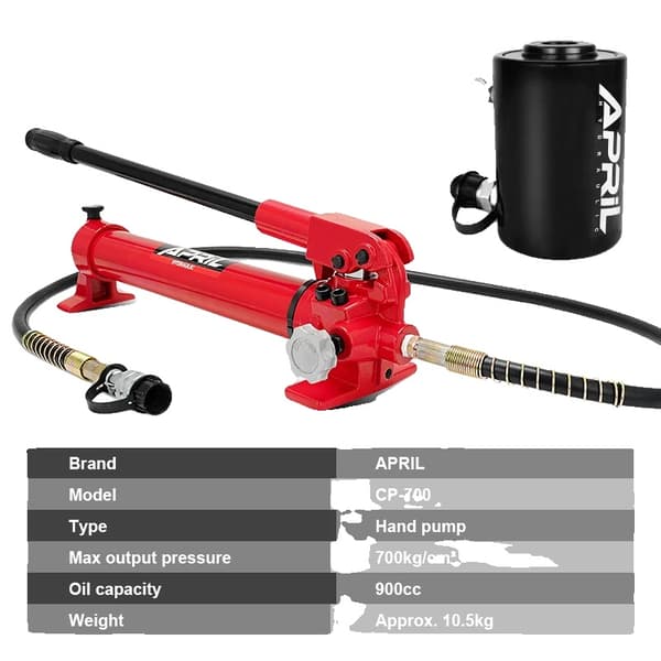 Hydraulisk Handpump, Max Utmatning 700kg/cm², Oljekapacitet upp till 900cc,med CP-700