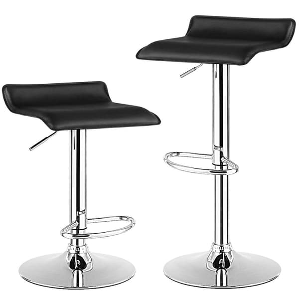 Svängbar barstol, 38,5x38,5x66-86 cm, Vit/Kaffe/Svart