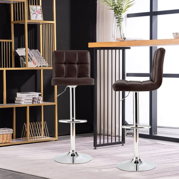 Barstolset, 41x41x65-85 cm, Kaffe
