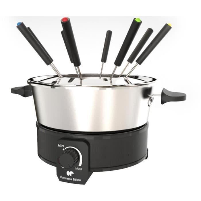 CONTINENTAL EDISON - CEFD1000BL - Fondue Maker - Svart - 8 personer - 1000 W