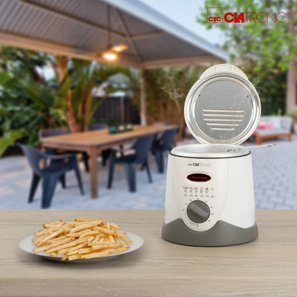Clatronic FFR 2916 Fondue-fritös 840 W med manuell temperaturinställning Vit, Grå