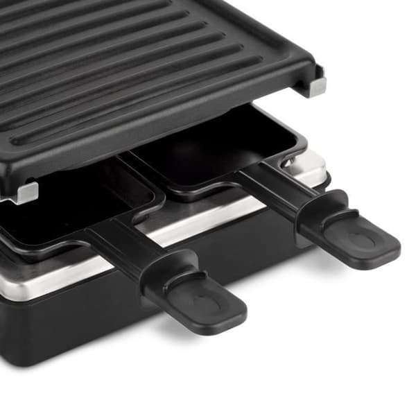 WEASY LUGA40 - Raclette och grill för 4 personer - 600W - Non-stick beläggning - 19,7x19,7cm - Avtagbar tallrik