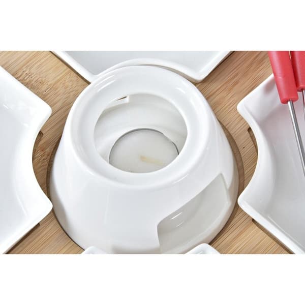 Fondue DKD Home Decor Röd 26,5 x 26,5 x 1,5 cm (10 pcs)