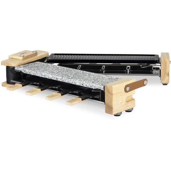 3 i 1 raclettemaskin WOD360 HKoeNIG: raclette + matlagningssten + grill - 8 personer - Tillagningsyta 41,5 x 21,2 cm - 1400W