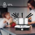 Miniatyrbild 5 av 5: Cecotec Electric cheese, chocolate and oil fondue, 1500 W and 8 forks.