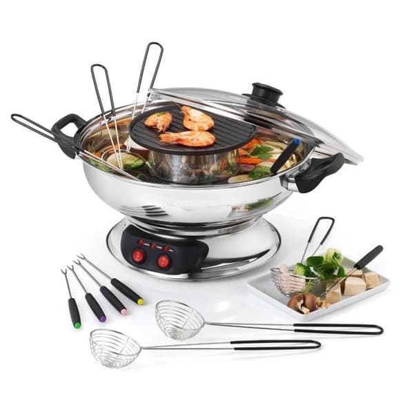 Fondue - KÖKSCHEF - KCP.FONDASIA - 1950 Watt - Inox - Glaslock
