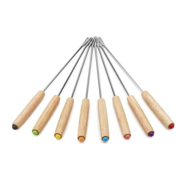 LAGRANGE Fondue Classic - 12 gafflar - 900W - Lätt trä