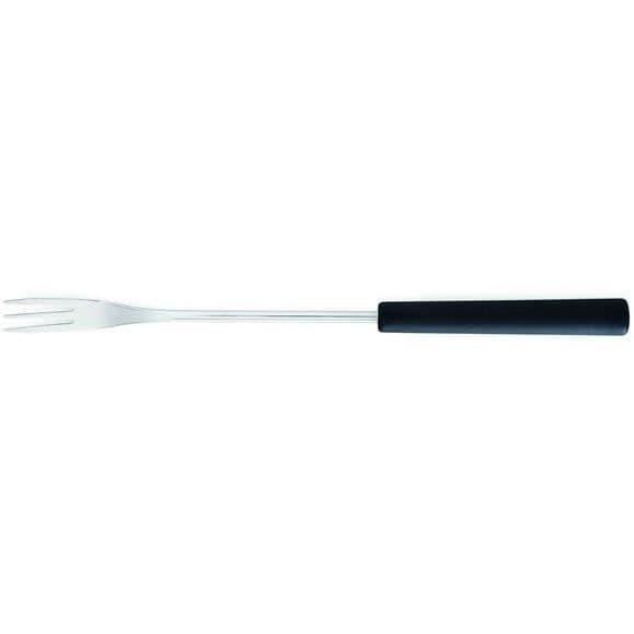 Set med 6 ostfonduegafflar - Rostfritt stål och plast - Svart