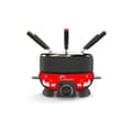 Miniatyrbild 1 av 2: Fondue - LITE BALANS - Fondueservice - 800W - 8 personer - Happy Meuuuh - svart/röd
