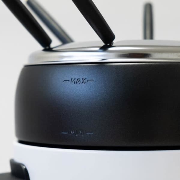 Elektriskt fondueset - ALPINA - Deluxe Cook - 800W - 2L non-stick Caquelon - 6 gafflar i rostfritt stål