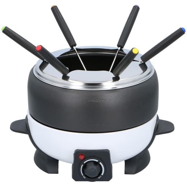 Elektriskt fondueset - ALPINA - Deluxe Cook - 800W - 2L non-stick Caquelon - 6 gafflar i rostfritt stål