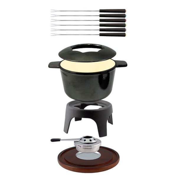 Swissmar Fondue Set - F66708 - Sierra 11-delat Gjutjärn/Rostfritt Stål Fondue Set Metallic Svart 1,6 L