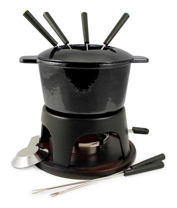 Swissmar Fondue Set - F66708 - Sierra 11-delat Gjutjärn/Rostfritt Stål Fondue Set Metallic Svart 1,6 L