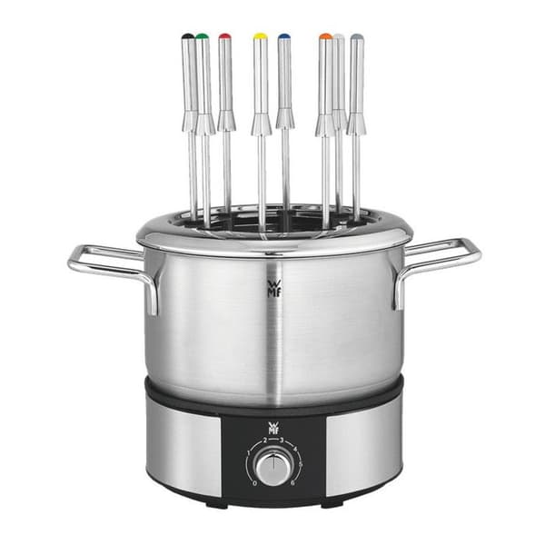 WMF 415130011 - LONO - Fondueset för 8 personer, med fonduegryta och 8 gafflar i rostfritt stål