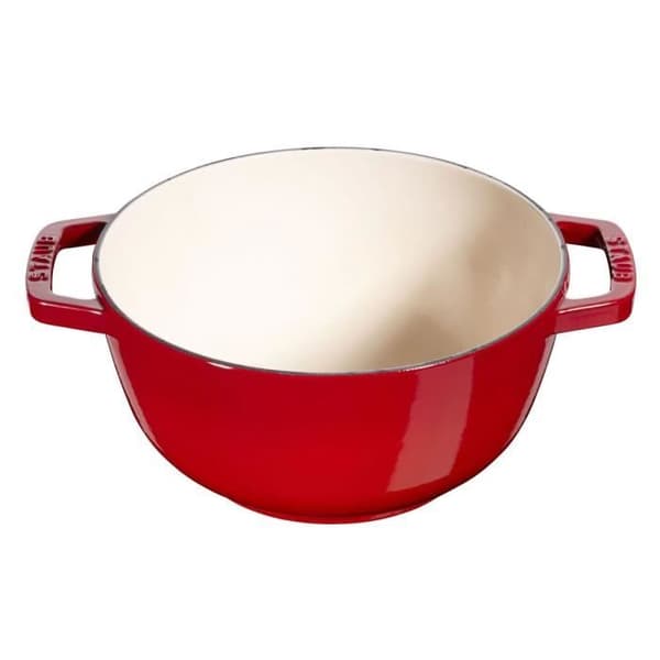 Fondue-set - STAUB - 16 cm - Gjutjärn - Körsbär - Inklusive 4 gafflar och brännare