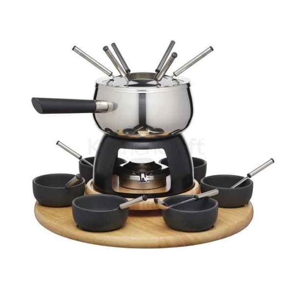 Fondueservice - KÖKSHANTVERK - Artesa - 6 skålar - Metall - Keramik