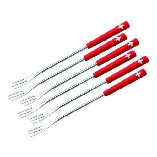 Fondue gafflar - Kuhn Rikon - 32206 - 6 st - Plast - Röd